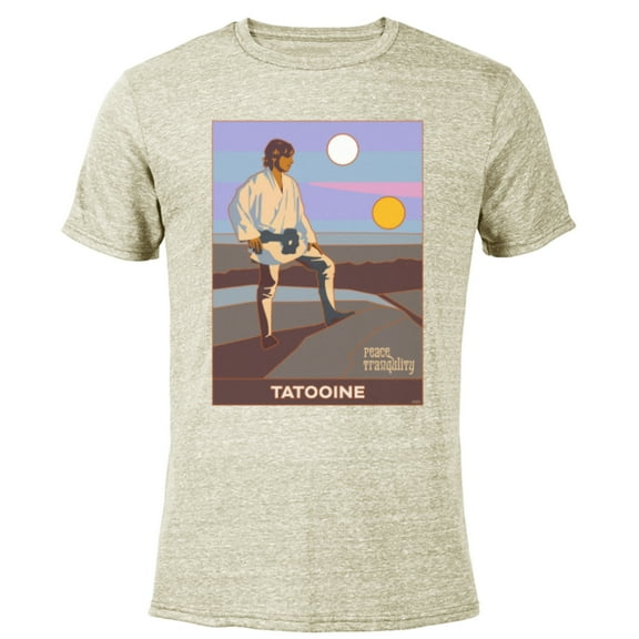 Star Wars A New Hope Luke Skywalker Tatooine - Short Sleeve Blended T-Shirt for Adults - Customized-Yellow