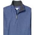 thumbnail image 3 of Amazon Essentials - Suéter acanalado francés con cremallera de un cuarto para hombre, color azul jaspeado, talla M, 3 of 6