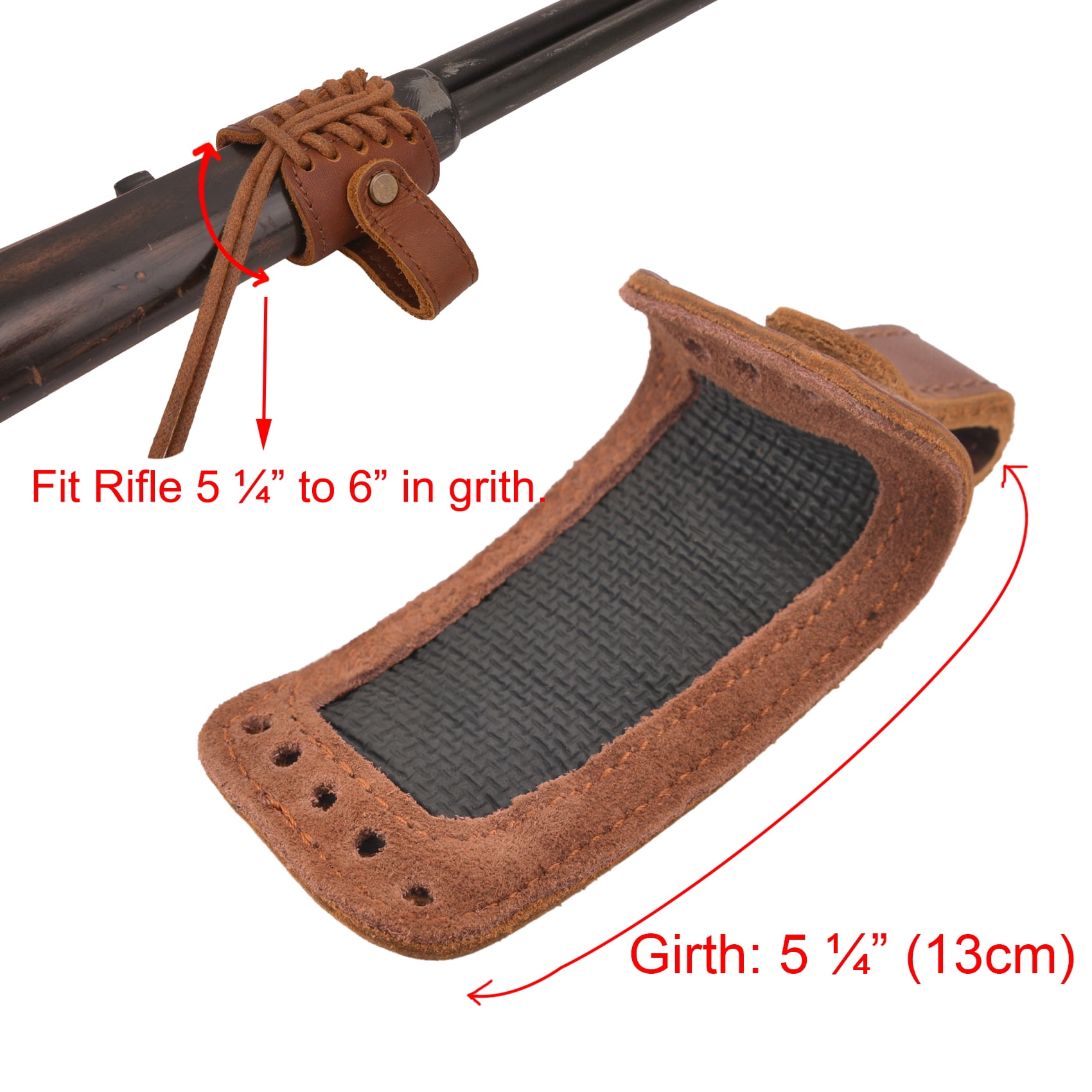Leather Gun Sling Barrel Mount Gun Holster for Not Drilling Wood of Your Gun