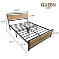 uhomepro Queen Bed for Kids Adults, Modern Platform Bed Frame with