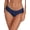 Black, variant on Ocean Blues Women's Full Coverage Bikini Bottom Mid Rise Ruched Sides Swim Bottoms White Size Small