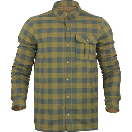 Quiksilver Mens Wildcard Reversible Water Resistant Flannel Overshirt- Otter