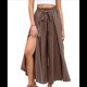 thumbnail image 2 of Pantalones de Playa Casuales, Holgados, Estilo Palazzo, de Cintura Alta y Abertura para Mujer, Estilo Bohemio, con Bolsillos para Verano. Marrón XL, 2 of 10