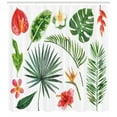 thumbnail image 3 of Ambesonne Plant Shower Curtain, Heliconia Philodendron, 69"Wx84"L, Multicolor, 3 of 3