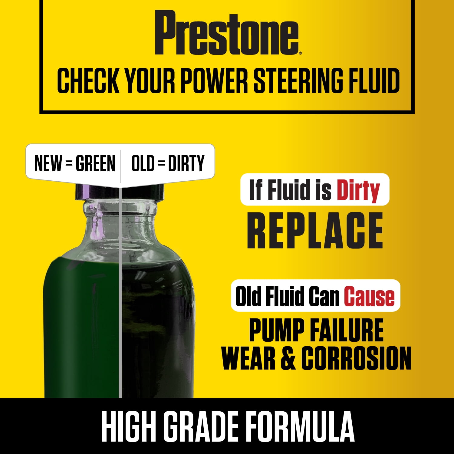 Prestone European Veh Power Steering Fl-12 fl oz.-Synthetic, 2X anti-wear, 100k Mi