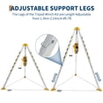 thumbnail image 4 of CazToi Confined Space Tripod Kit, Confined Space Tripod 7' Legs and 98' Cable Confined Space Rescue Tripod 33' Fall Protection, 1200 lbs Winch Harness Storage Bag, 4 of 7