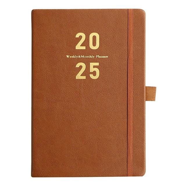 Notebook College Ruled, Tyeign 2025 Planner Planner 2025 Weekly Monthly with Stickers Jan 2025 Dec 2025 5.75" X 8.25" 2025 Calendar Planner Premium Paper Pen Holder Inner Pocket