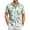 Mint Green, variant on HAJWOH Hawaiian Shirt for Men Casual Button Down Short Sleeve Summer Beach Shirts Loose Fit Floral Print Tropical Tops