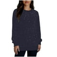 thumbnail image 6 of Horkkom Sparkly Tops for Women, Long Sleeve Pullover Crewneck Sweatshirt Men, Casual Loose Sequin Sweatshirt S, 6 of 10