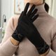 thumbnail image 1 of Guantes de mujer de otoño e invierno acolchados cálidos versión coreana de los encantadores guantes de conducción de franela fría con pantalla táctil, 1 of 5