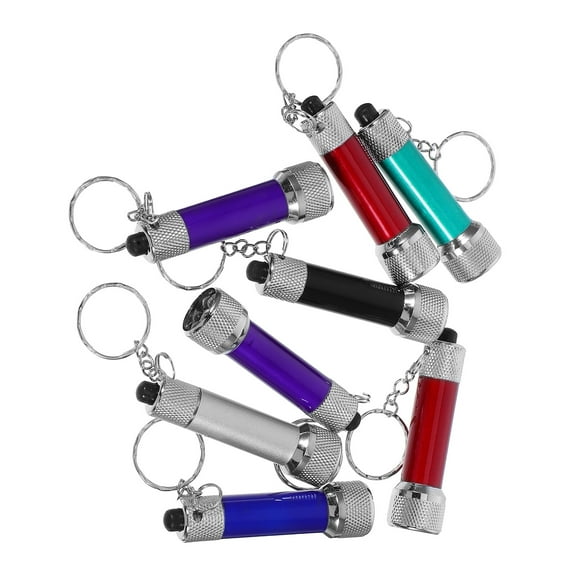 HOMOBABE 8Pcs Flashlight Keychain for Portable Lighting and Emergency Use