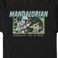 thumbnail image 2 of Men's Star Wars: The Mandalorian Retro Cartoon Macaroon Chase Graphic Tee Black 3X Large, 2 of 5