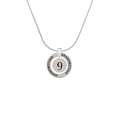 thumbnail image 2 of Delight Jewelry Silvertone Disc 1/2'' Number - 9 - Silvertone Grandmother Ring Charm Necklace, 18", 2 of 4
