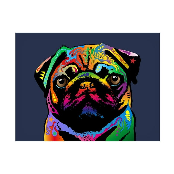 Trademark Fine Art Michael Tompsett Pug Dog Canvas Wall Art - 18x24