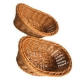 thumbnail image 4 of 2Pcs Plastic Baskets Imitation Rattan Woven Baskets Kitchen Storage Baskets, 4 of 8