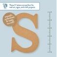 thumbnail image 4 of Plaid Unfinished Wood MDF 5" Letter for DIY Arts and Crafts, S, 4 of 7
