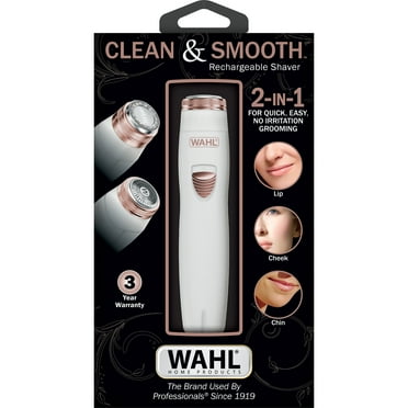 Wahl Clean & Smooth Cordless Face, Under Arm, & Leg Female Rotary Rechargeable Shaver for Women, 9865-4601