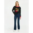 thumbnail image 2 of Rudolph Women's Embellished Christmas Sweater with Long Sleeves, Midweight, Sizes XXS-XXL, 2 of 5