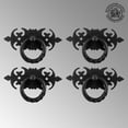 thumbnail image 3 of Renovators Supply 4 Pack Cabinet Handles 3.5" Wrought Iron Black Drawer Pulls Antique Kitchen Cabinet Handles w/Screws, 3 of 8