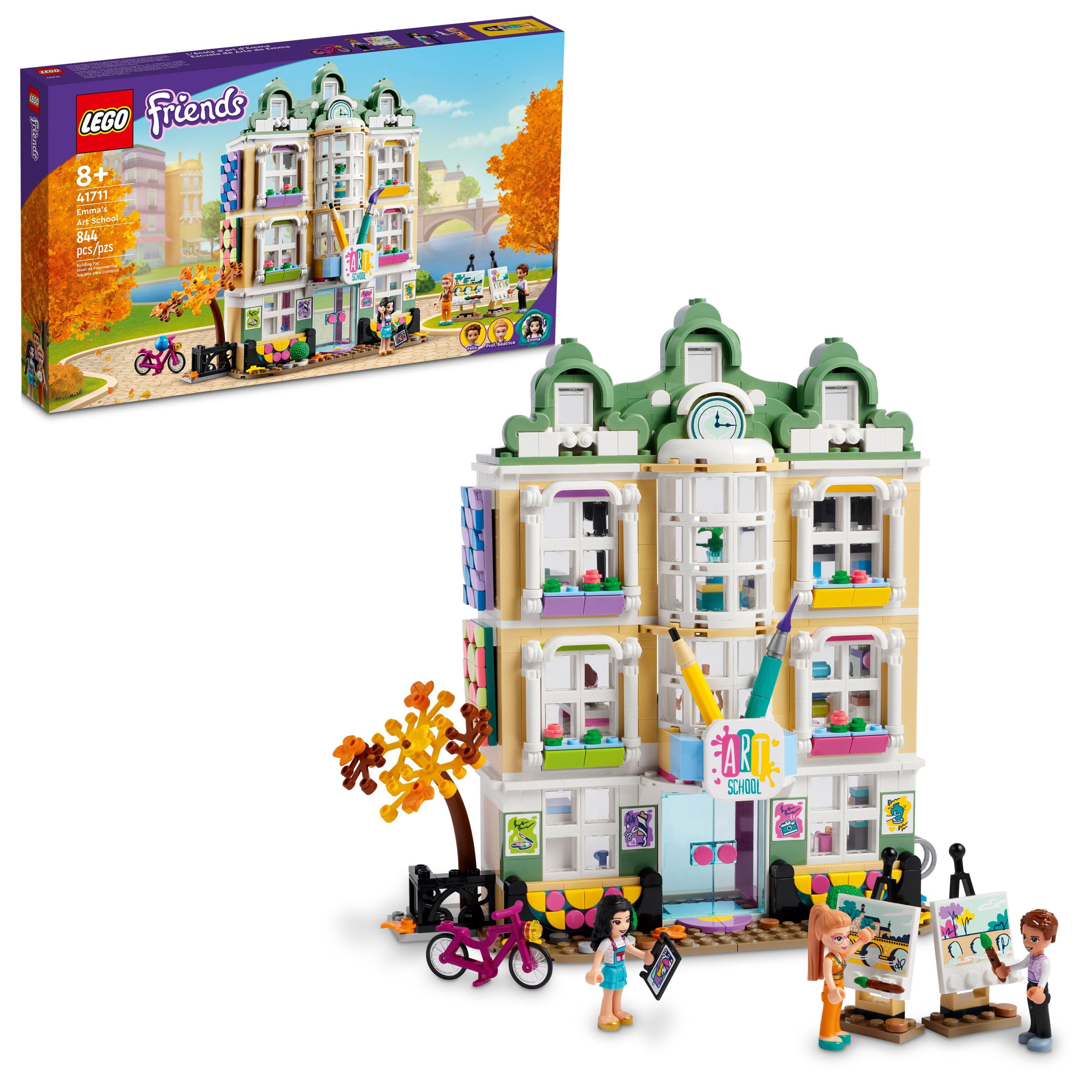 4 Mini Toy Figures Girls Friends House Building Kit for Kids Age 6-12 BRICK STORY Dream Girls Friends Shopping Mall Building Set 808 Pieces with Supermarket and Restaurant Building Blocks Toys 