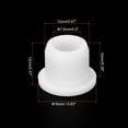thumbnail image 2 of 12Pcs T Type Rubber Grommet Mount Dia 12mm ID 7.5mm Seal Protection Flexible Hole Plugs for Cable Pipe White, 2 of 5