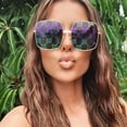 thumbnail image 5 of Gucci Sunglasses GG 0414 S 003 Gold Gray with Multicolor Gradient Mirror Lens, 5 of 5