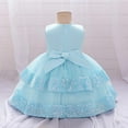 thumbnail image 5 of NAISIBABY Girls Princess Dress, Sleeveless Glitter Sequin Tutu Mesh Birthday Wedding Party Pageant Dress Blue 12Months, 5 of 9