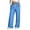 Light Blue, variant on Yufatyle Wide Leg Sweatpants Women Solid Color Drawstring Elastic Waisted Loose Fit Pants Trousers XXXL