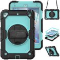 thumbnail image 1 of Case for iPad Mini 5 2019/Mini 4 2015 (5th/4th Generation 7.9 inch) with Screen Protector, 360 Degree Rotating Kickstand Hand Strap Shockproof Cover with Shoulder Strap, Sky Blue PC, 1 of 7