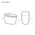 thumbnail image 5 of Avancer One Piece Smart Toilet 1.28 GPF in Glossy White with Heated Bidet, Air Drying, Night Light, Foot Sensor, 5 of 10