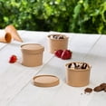 thumbnail image 6 of GUSTO 12 Oz Kraft Food Containers Disposable Ice Cream Cups with Lids, 25-Pack, 6 of 8