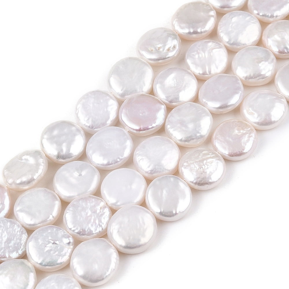 Natural Keshi Pearl Beads Strands Cultured Freshwater Pearl Creamy White 10~13x10~11x4~6mm Hole: 0.6mm about 32~36Pc/strand 14.96~15.35 inch