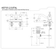 thumbnail image 3 of Kingston Brass KS7102TAL 4 in. Centerset Bathroom Faucet, Polished Brass, 3 of 3