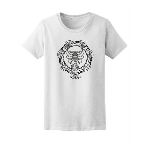 Vintage Scorpio Symbol Sketch Tee Women's -Image by Shutterstock