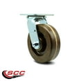 thumbnail image 2 of 6 Inch High Temp Phenolic Wheel Swivel Caster with Roller Bearing Service Caster, 2 of 2