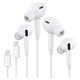 thumbnail image 1 of Headphones,headphones bluetooth,wireless headphonesFor Earbuds Wired In-Ear Stereo Noise Canceling Isolating Headphones With Built-in Microphone&Volume Control Compatible With For 14 All IOS, 1 of 3