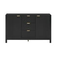 thumbnail image 6 of Harper & Bright Designs Wood Sideboard Cabinet with Storage, Modern Fluted Accent Cabinet with Doors and Drawers for Entryway, Living Room, Foyer, Black, 6 of 14