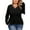 Black, variant on OHHSHEEN Long Sleeve Shirts for Women, Lace V Neck Casual Top, Comfortable Shirt Soft Basic Tees Women Blouses