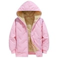 thumbnail image 2 of EnJoCho Kids Fleec𝖾 Jacket Boys Girls Unisex Zip Up Hooded Sher𝗉a Lined Winter Warm Hoodie Sweatshirt Pullover Jacket Thermal Insulated Cold Weather Outdoor Activewear Fleec𝖾 Lined Jacket, 2 of 6