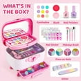 thumbnail image 4 of HopeRock Makeup Kit for Kids, Toys for Girls 3-6 Years Old, Pink Case Princess, Washable Pretend Play Cosmetic Toys for Toddlers, Little Girl Christmas Birthday Gift., 4 of 7