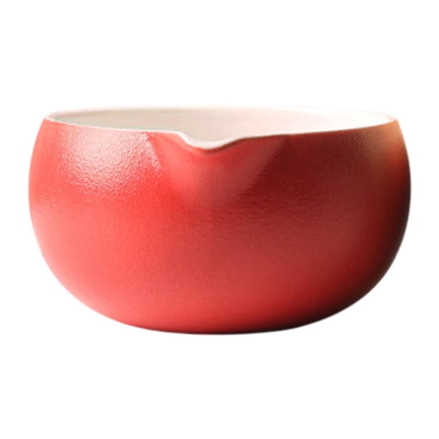 Lipstore Matcha Bowl Ceramic for Tea House Office Gift for Matcha Lover/friend/Family Red