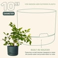 thumbnail image 6 of (5 pack) Rugg 12" x 12" x 9" Round Green Resin Plant Planter, 6 of 7