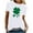 New2/White, variant on Otvok 2025 Womens Crewneck St. Patrick'S Day T-Shirts Short Sleeve Casual Loose Shirt