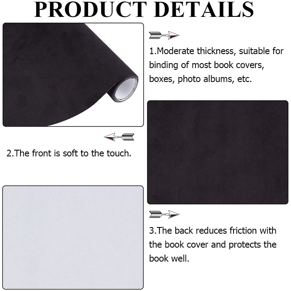 4 Colors 51.2 x 11.8 Book Cloth Cover Suede Fabric Surface Paper Backed Bookbinding Bookcloth Red Black Hardcober Textbook Book Binding