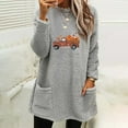 thumbnail image 2 of Dyegold Sherpa Sweatshirt Women Clearance Prime Fleece Crewneck Ladies Fluffy Shirts Pumpkin Truck Print Fuzzy Winter Warm Hoodie Cute Teen Girls Loungewear Casual Tops Graphic Sweater Sweatshirt, 2 of 4