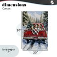 thumbnail image 4 of Stupell Industries Farmhouse Christmas Truck Pups Trio Canvas Art, 20 x 30, by Petals Prints Design, 4 of 8