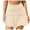Beige, variant on Riforla Women's Plain Pleated Skirt Women's Sports Waistband Skirt A Line Womens Skirts Beige M
