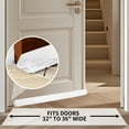 thumbnail image 3 of Large Door Draft Stopper, 36 Inch Under Door Draft Noise Blocker, Draft Guard for Bottom of Doors， Adjustable Twin Door Sweep Draft Seal Window Sealer, White, 3 of 9