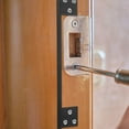 thumbnail image 4 of CTIRCHIU Stainless Steel Door Latch Guard Plate Black for Outswing Doors with Easy Installation, 4 of 8