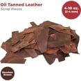 thumbnail image 2 of ELW Oil-Tanned Leather Scraps  4-6 oz 1.6-2.4 mm Medium Weight  Size: 5 LB  Genuine Cowhide Leather Remnants for Crafting, Ideal for DIY Leatherworking Projects  Color: Bourbon Brown, 2 of 6